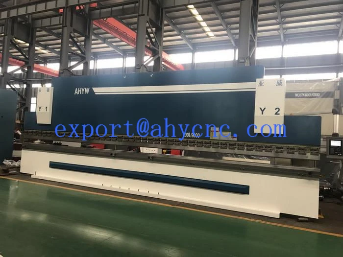 China AHYW Yawei 9m large CNC metal bending machines 4 axis manufacture supplier